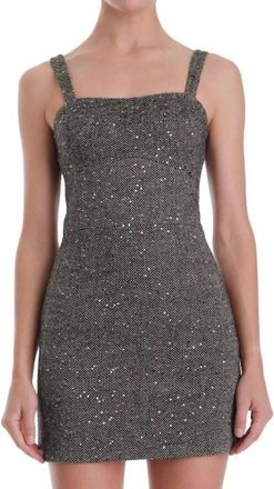 Karina Grimaldi Clara Mini Dress In Sequin Tweed