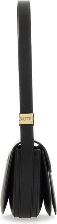 Patou Womens Leather Shoulder Bag Black