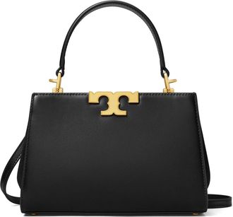 Tory Burch Eleanor Mini Satchel Tas - Dames - Handtassen - Zwart - ONE Size - Leer - Tassen