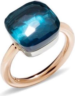POMELLATO Nudo Classic Blue Topaz Ring in Rose Gold/Blue Topaz at Nordstrom, Size 7.5