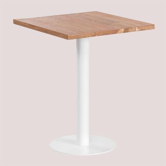 Sklum Sklum - Mesa Bar Cuadrada En Madera De Acacia Macchiato