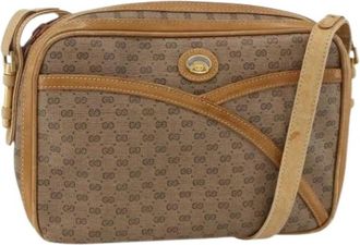 Gucci Pre-owned Vintage Schoudertas - Dames - Vintage Schoudertas - Beige - ONE Size - Leer - Vintage