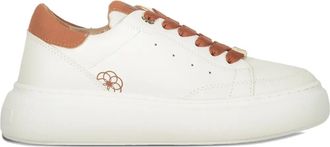 ACBC floral-print sneakers - women - Leather/Leather/Rubber - 36 - White