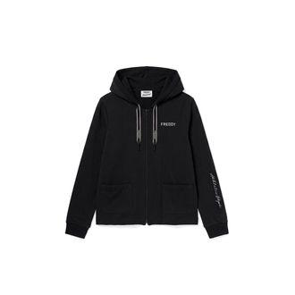 Freddy Felpa donna zip e cappuccio con tasche applicate