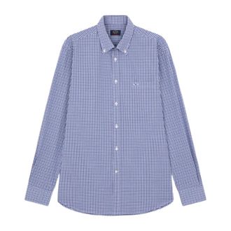 Paul & Shark Gestreept overhemd - Heren - Casual Overhemden - Blauw - 5XL - Katoen - Overhemden