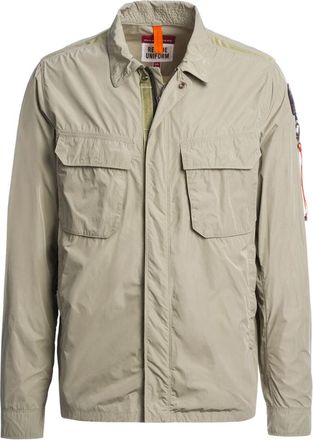 Parajumpers Mens Millard Silver Sage Beige Jacket Nylon - Size Large