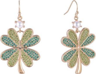Hallmark Green Stone Four Leaf Clover Earrings at Nordstrom