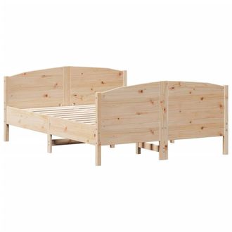 Berkfield Home Beautiful Bed Frame without Mattress 160x200 cm Solid Wood Pine in Light Brown
