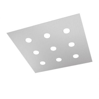 Top-Light Top-light - Plafoniera Moderna Area Metallo Grigio Metallo 9 Luci Gx53