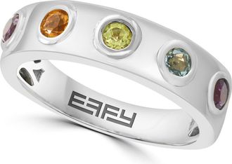 Effy Bezel Set Gemstone Band Ring in Silver at Nordstrom Rack, Size 7