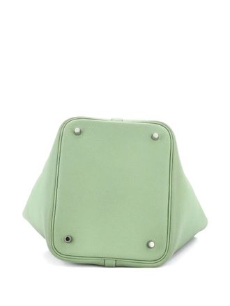 Herm&egrave;s Picotin Lock Bag Clemence MM bucket bag - Green