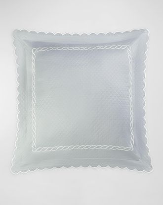 Matouk Classic Chain Scallop Matelasse Euro Sham