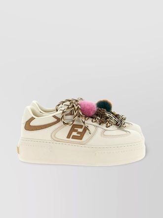 Fendi calf leather platform low-top sneakers