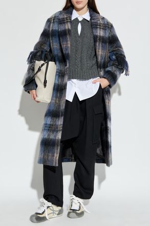 Loewe Wool Coat, Womens, Blue