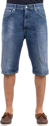 Dondup Lenz Bermuda Shorts - Heren - Denim shorts - Blauw - W34 - Katoen - Korte Broeken