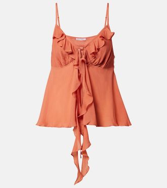 Poupette St Barth Maja ruffled chiffon top