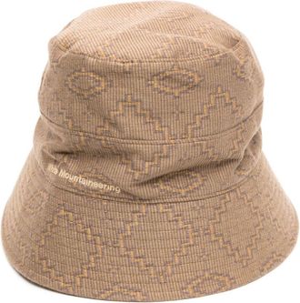 White Mountaineering Cappello bucket con logo - Toni neutri
