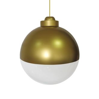 Tosel Suspensi&oacute;n vidrio oro D35 cm