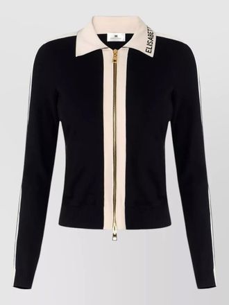 Elisabetta Franchi fine-knit zip-up cardigan