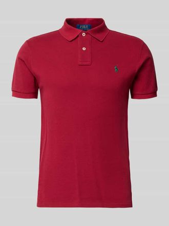 Polo Ralph Lauren Slim Fit Poloshirt aus reiner Baumwolle in Bordeaux, Gr&ouml;&szlig;e XXL
