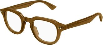 Bottega Veneta Panthos Optisch Montuur - Heren - Brillen - Bruin - 48 MM - Accessoires
