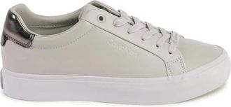 Calvin Klein Schoenen, Dames, Beige, 37 EU, Leer, Beige Leren Sneaker Casual Stijl