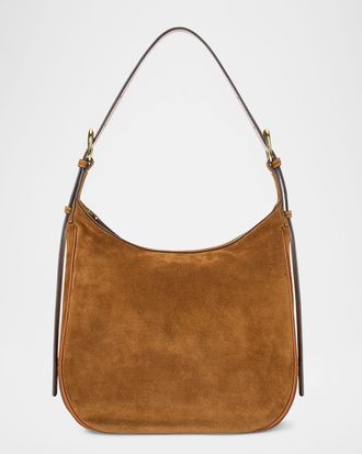 Staud Pine Zip Suede Hobo Bag