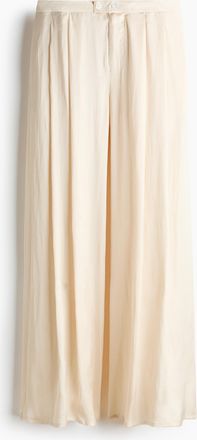 H&M Weite Satinhose - Hellbeige