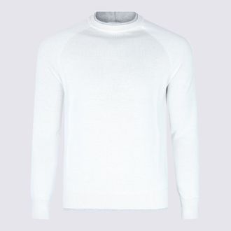 Eleventy White Wool Knitwear