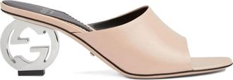 Gucci 70 mm GG Interlocking G sandalen met hak - Beige