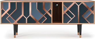 StoryZ Mueble de TV azul-verde 2 cajones y 2 puertas L 170 cm