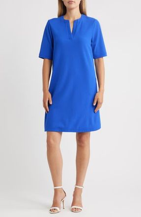 Ming Wang Stretch Crepe A-Line Dress in Sapphire Sea at Nordstrom, Size Large