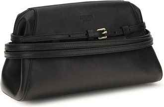 Moschino Womens Black Goatskin Shoulder Bag