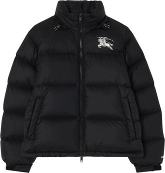 Burberry Highlands Puffer Jacket - Heren - Jassen - Zwart - Maat: M Leer