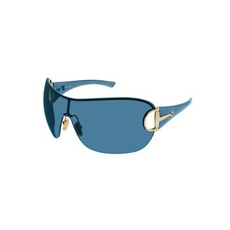 Gucci Accessoires, unisex, Blauw, ONE Size, Frameless Mask Zonnebril