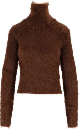 Dondup Deep Brown Dolcevita Textured Long-Sleeved Turtleneck