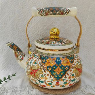 OEM 1 Hervidor De Agua, Esmaltado, Dise&ntilde;o Floral, Mango Que No Se Calienta, 2,5 L, Apto Para Cocinas De Inducci&oacute;n/gas