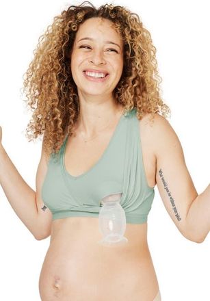 Cake Maternity Lotus Hands-free Nursing & Pumping Bra in Sage (B To E Cups) at Nordstrom, Size Medium
