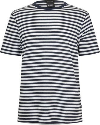 HUGO BOSS Mens 36 10260025 01 T-Shirt in.Dark Blue - Size X-Large