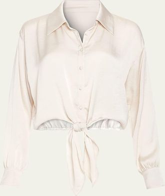 Ramy Brook Luna Tie-Front Blouse