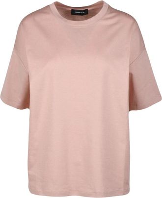 Fabiana Filippi Katoenen T-shirt met unieke stijl - Dames - T-shirts - Roze - M - Katoen - Tops