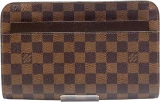 Louis Vuitton Pre-owned Damier Clutch - Heren - Vintage Clutch - Bruin - ONE Size - Vintage