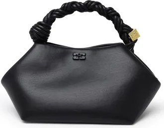 Ganni Bou Tasche im schwarzen recycelten Lear