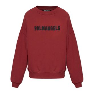 Palm Angels Logo Sweatshirt - Heren - Sweatshirts & Hoodies - Rood - Maat: XL Katoen