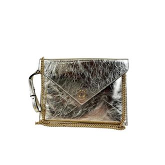 Pinko Platte Handtas Hengsel - Dames - Schoudertassen - Geel - ONE Size - Leer - Tassen