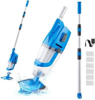 OEM Aspiradora De Piscina Recargable, Aspiradora De Mano Inal&aacute;mbrica De 26 Gpm Para Jacuzzi Con Poste De Extensi&oacute;n, Para Limpieza Profunda Y Succi&oacute;n Poten