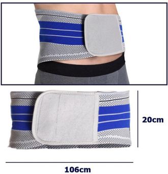 Trade Shop Trade Shop - Fascia Posturale Schiena Supporto Regolabile A Strappo Tutore Lombare Blu