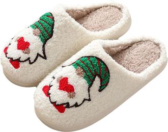 Generic Christmas Slippers for Women Santa Soft Warm Non Slip Slipper Christmas Shoes for Holiday Xmas Bedroom Indoor Outdoor Use for Winter