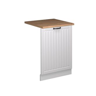 Vicco Panel Frontal Del Lavavajillas Fame-line, Blanco Casa De Campo, 60 Cm, Et Roble, Vicco