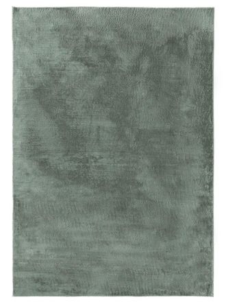benuta Alfombra de piel verde 140x200